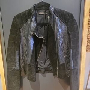 Supertrash Black Suede and Leather Jacket